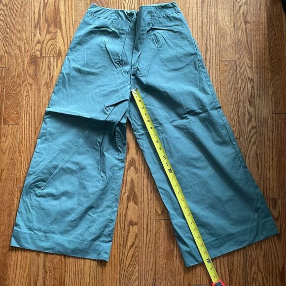 COS Wide Leg Gray Cropped Trousers Sz 6 - Picture 3 of 10